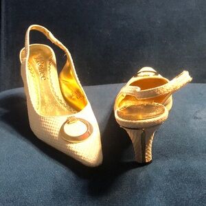 Elegant Cream Slingback Heels